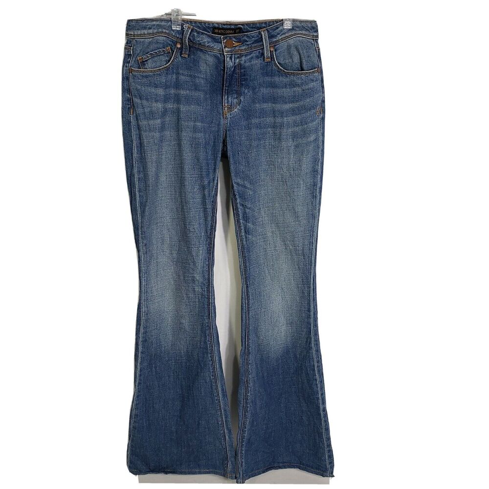 Genetic Denim Womens Jeans The Fever Size 27 Mid Rise Bell Bottom Medium Wash